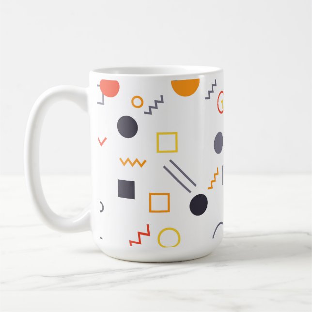 Cool, unique, trendy, urban abstract illustration coffee mug (Left)