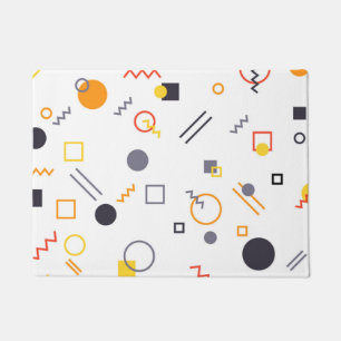 Cool, unique, trendy, urban abstract illustration doormat