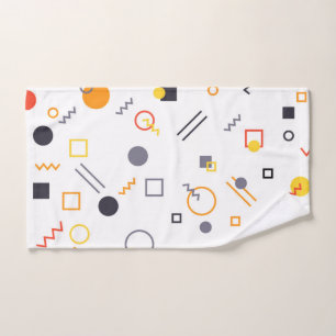 Cool, unique, trendy, urban abstract illustration hand towel