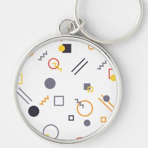 Cool, unique, trendy, urban abstract illustration keychain