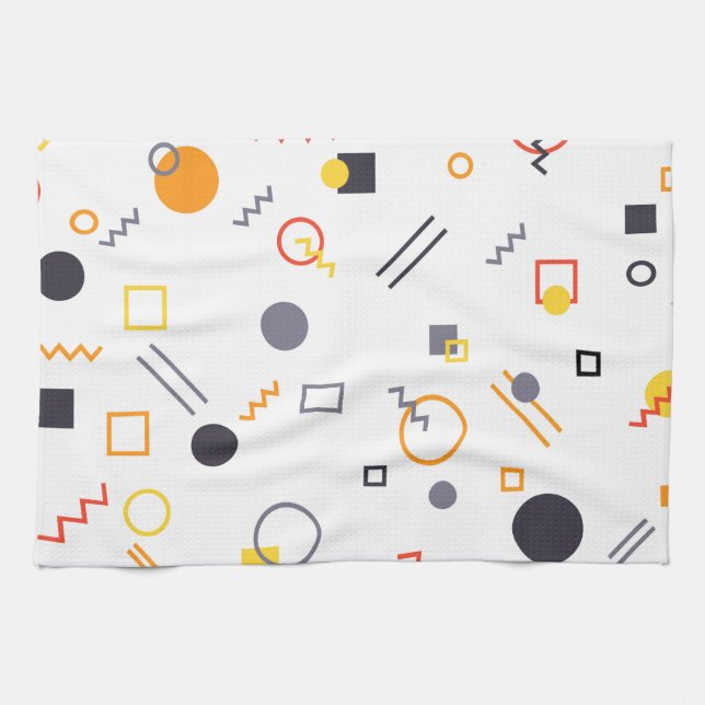 Cool, unique, trendy, urban abstract illustration kitchen towel (Horizontal)
