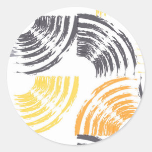 Cool, unique, trendy, urban colourful brush stroke classic round sticker