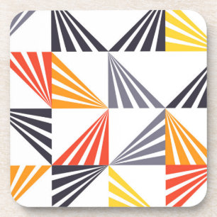 Cool, unique, trendy, urban, colourful triangles coaster