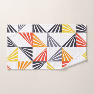 Cool, unique, trendy, urban, colourful triangles hand towel
