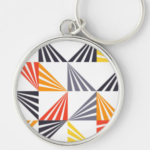 Cool, unique, trendy, urban, colourful triangles keychain