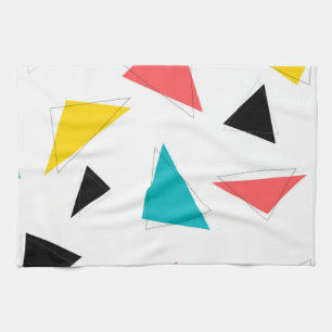 Cool, unique, trendy, urban colourful triangles kitchen towel