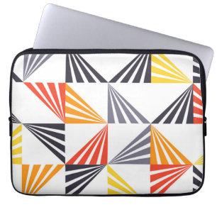 Cool, unique, trendy, urban, colourful triangles laptop sleeve