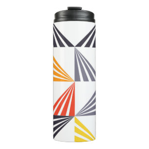 Cool, unique, trendy, urban, colourful triangles thermal tumbler