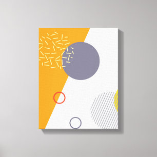 Cool, unique, trendy, urban geometric illustration canvas print