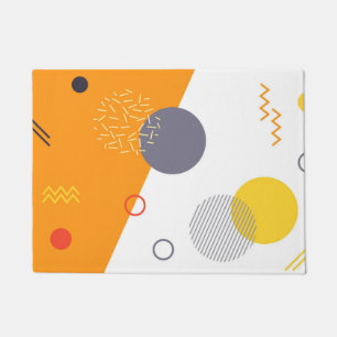 Cool, unique, trendy, urban geometric illustration doormat