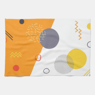 Cool, unique, trendy, urban geometric illustration kitchen towel