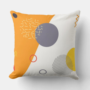 Cool, unique, trendy, urban geometric illustration throw pillow