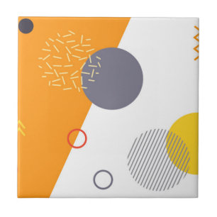 Cool, unique, trendy, urban geometric illustration tile