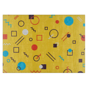 Cool, unique, trendy, urban geometric Memphis Cutting Board