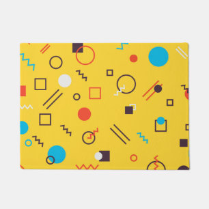 Cool, unique, trendy, urban geometric Memphis Doormat