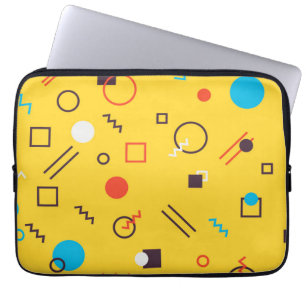 Cool, unique, trendy, urban geometric Memphis Laptop Sleeve