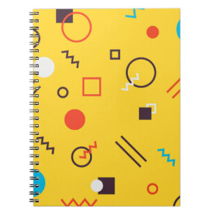 Cool, unique, trendy, urban geometric Memphis Notebook