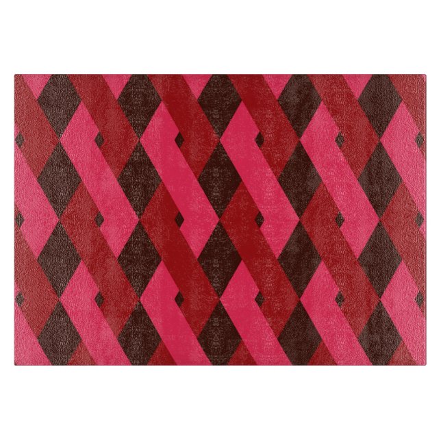 Cool, unique, trendy, urban geometric shapes cutting board (Front)