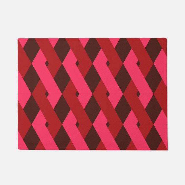 Cool, unique, trendy, urban geometric shapes doormat (Front)