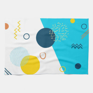 Cool, unique, trendy, urban, Memphis illustration Kitchen Towel