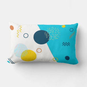 Cool, unique, trendy, urban, Memphis illustration Lumbar Pillow