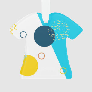 Cool, unique, trendy, urban, Memphis illustration Ornament