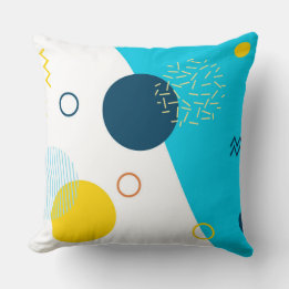 Cool, unique, trendy, urban, Memphis illustration Throw Pillow