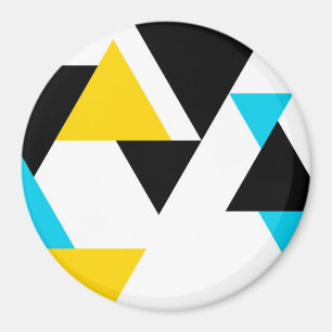 Cool, unique, trendy, urban, modern triangles magnet