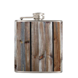 Cool Unique Wood Texture Hip Flask