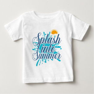 Cool unisex splash Summer word art Baby T-Shirt