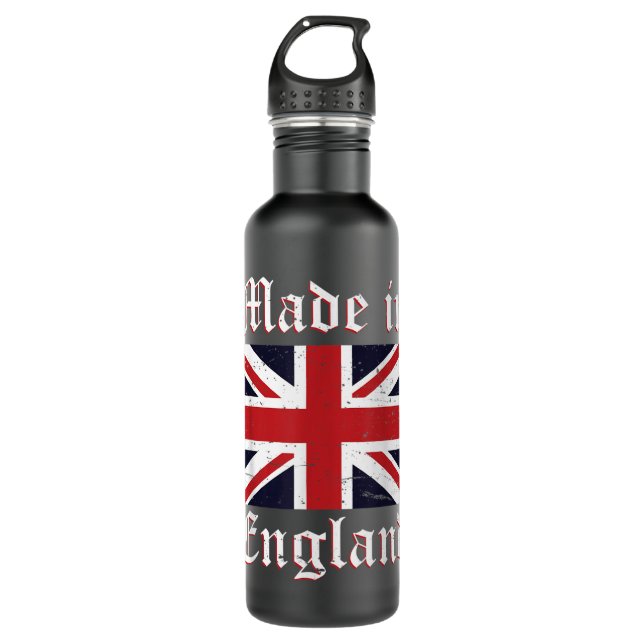 Cool United Kingdom Flag Union Jack Made In Englan 710 Ml Water Bottle (Front)