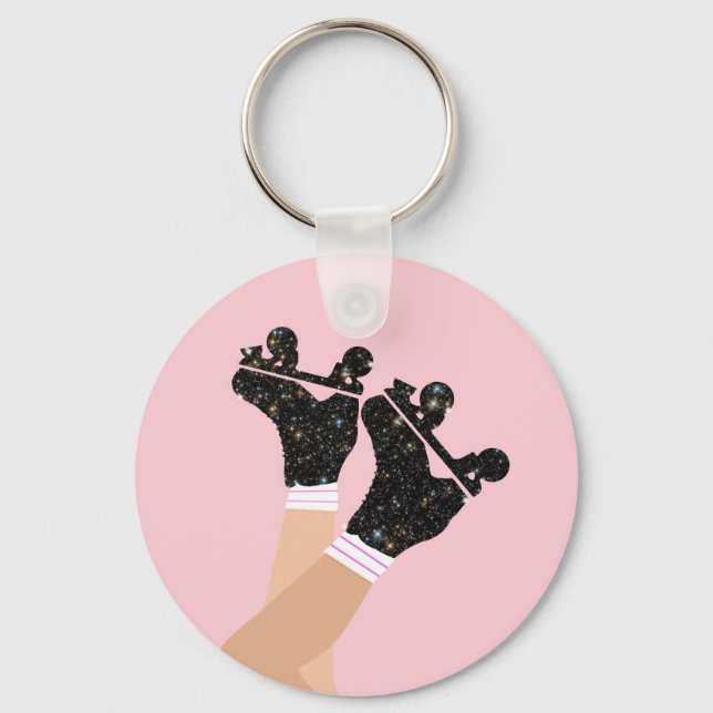 Cool Universe Roller Skates Derby Skater Gift   Keychain (Front)