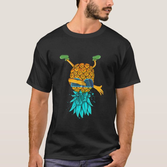 Cool Upside Down Pineapple With Sunglasses Swinger T-Shirt (Front)