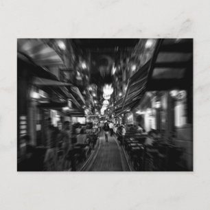 Cool, urban photo of woman walking in Istanbul Postcard