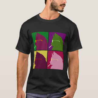 Cool Urban Pop Art Retro Style Smooth Smoking Cat T-Shirt