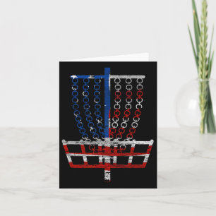 Cool Us Flag Disc Golf Basket - Fourth Of July Dis Card