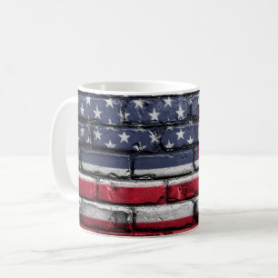 Cool USA Flag Design Coffee Mug