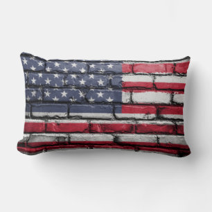 Cool USA Flag Design Lumbar Pillow