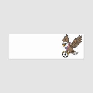 Cool USA Soccer Eagle Sunglasses Vintage Patriotic Name Tag