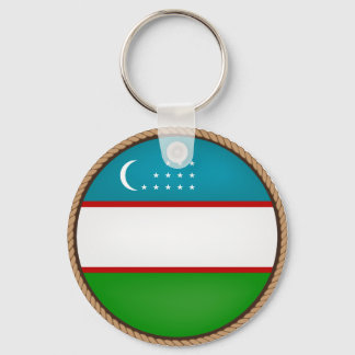 Cool Uzbekistan Flag Seal Keychain