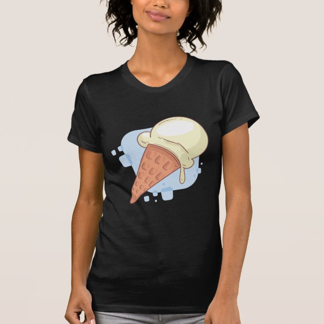 Cool Vanilla Ice Cream Design T-Shirt (Front)