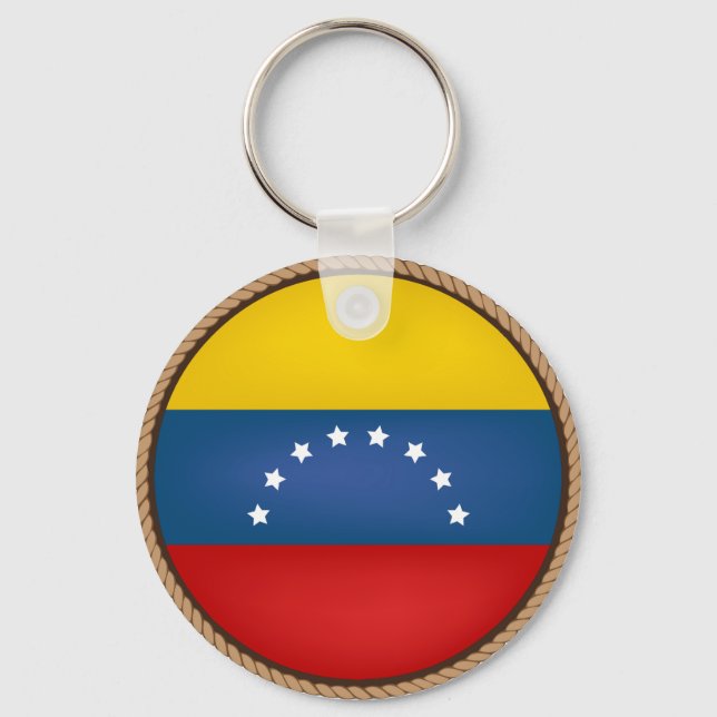 Cool Venezuela Flag Seal Keychain (Front)