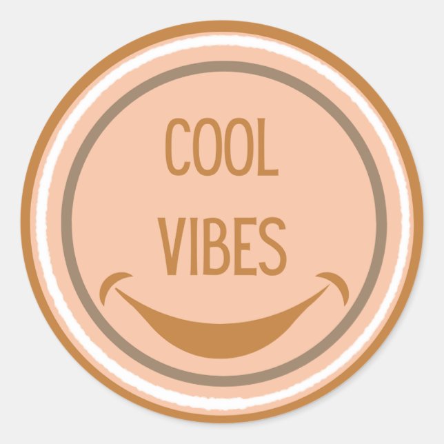 Cool Vibes Cute Sticker (Front)