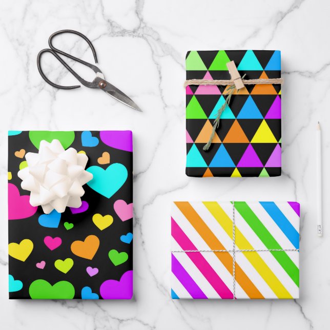 Cool Vibrant Colours  Wrapping Paper Sheet (Front)