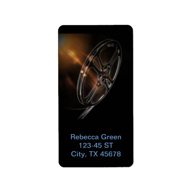 Cool Video Film Production Movie Reel Label (Front)