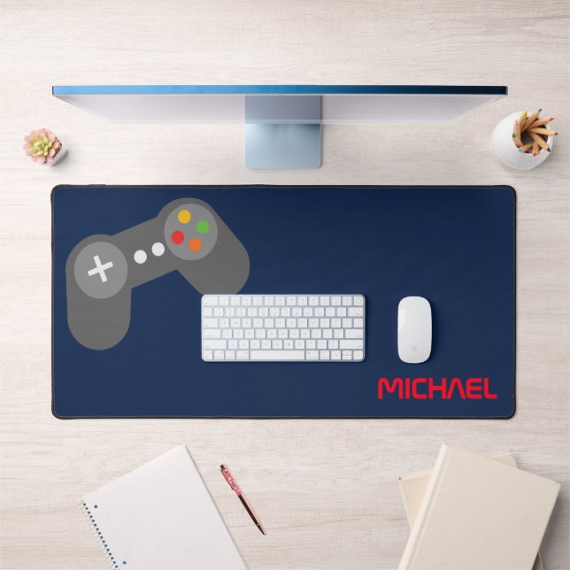 Cool Video Game Controller Kids Personalized Desk Mat (Office 1)