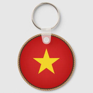Cool Vietnam Flag Seal Keychain
