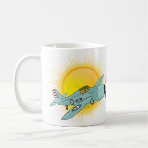 cool vintage airplane sunshine coffee mug