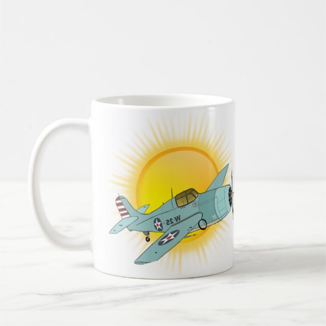 cool vintage airplane sunshine coffee mug (Left)