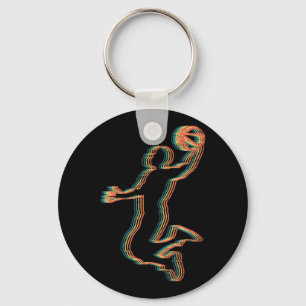 Cool Vintage Basketball Players Slam Dunk Coach Si Keychain
